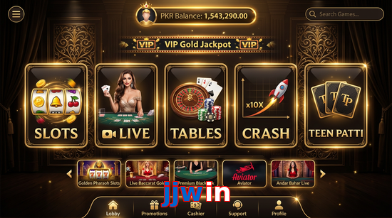 Main screen of Jjwin casino page for PK players